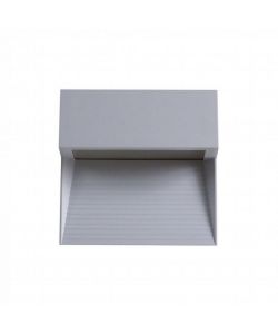 Faretto LED Segnapasso Quadrato Montaggio a Plafone 3W Colore Grigio 4000K IP65