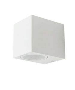 Portafaretto LED da Muro Quadrato GU10 (Max 35W) Colore Bianco IP44