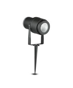 Faretto LED da Giardino 12W con Picchetto Colore Nero Luce Verde IP65