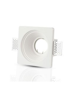 Portafaretto LED da Incasso Rotondo GU10 e GU5.3 (MR16) Corpo in Gesso Bianco