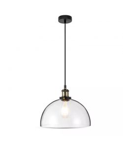 Lampadario LED Vintage in Vetro con Portalampada E27 (Max 60W) Colore Trasparente d: 200mm