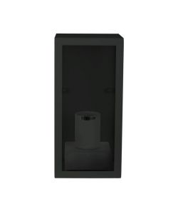 Lampada LED da Giardino Quadrata con Portalampada E27 (Max 60W) Corpo Nero Opaco Copertura in Vetro IP44