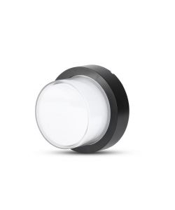 Lampada LED da Muro Rotonda 12W Colore Nero 3000K IP65