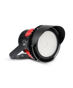 Faro LED Chip Samsung 500W 135LM/W con Driver MeanWell Colore Nero e Rosso 45� 5000K Dimmerabile IP65