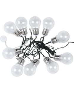 Catenaria 5mt LED Solare con 10 Attacchi E27 IP44