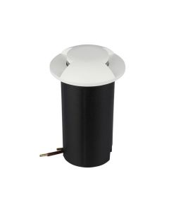 Faretto LED Segnapasso a Cilindro da Interramento 1W Doppio Fascio Luminoso Colore Bianco 12V 6500K IP67 Driver non Incluso