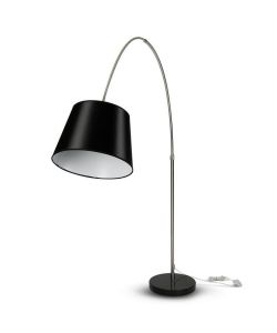 Piantana LED Ricurva con Portalampada E27 (Max 60W) Colore Nero h: 196cm