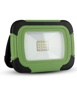 Faro LED Chip Samsung 10W Ricaricabile con Sos Flash Colore Nero e Verde 6400K IP44
