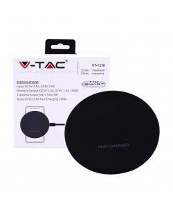 Caricatore Wireless Veloce 5A Rotondo Colore Nero