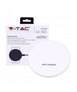 Caricatore Wireless Veloce 5A Rotondo Colore Bianco