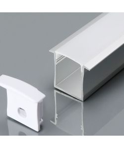 Profilo in Alluminio per Strip LED (Max l: 18mm) Copertura Opaca 2000 x 30 x 20mm