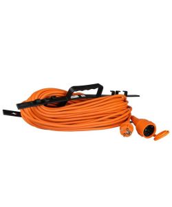 Cavo Prolunga 3G 1.5MM x 30M 16A Colore Anrancio e Nero IP44