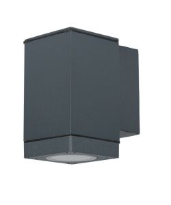 Lampada LED da Muro con Portalampada GU10 Fascio Luminoso Inferiore Colore Grigio Scuro IP44