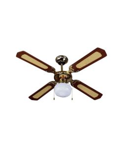 Ventilatore LED da Soffitto E27 con Motore a Corrente Alternata da 50W 4 pale