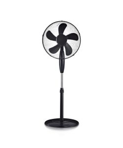 Ventilatore con Base Rotonda 55W Altezza Regolabile (Max 120cm) 5 Pale a 3 Velocit Rotante Colore Nero
