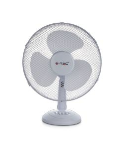 Ventilatore da Scrivania 40W 3 Pale a 3 Velocit� Rotante Colore Bianco (340mm)