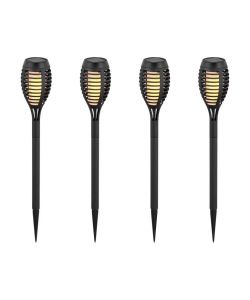 Lampada Solare LED a Forma di Torcia 1W 2200K (Confezione 4 pezzi)