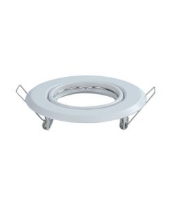 Portafaretto LED da Incasso Rotondo GU10 Colore Bianco (Box 2 Pezzi)