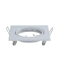 Portafaretto LED da Incasso Quadrato GU10 Colore Bianco (Box 2 Pezzi)