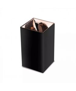 Portafaretto LED Montaggio a Plafone Quadrato GU10 Corpo Nero Riflettore Oro Rosa