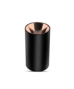 Portafaretto LED Montaggio a Plafone Rotondo GU10 Corpo Nero Riflettore Oro Rosa