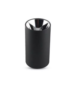 Portafaretto LED Montaggio a Plafone Rotondo GU10 Corpo Nero Riflettore Chromo