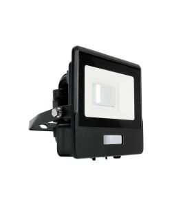 Faro LED Chip Samsung 10W con Sensore PIR Colore Nero 3000K IP65