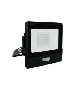 Faro LED Chip Samsung 20W con Sensore PIR Colore Nero 3000K IP65