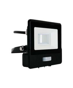 Faro LED Chip Samsung 10W con Sensore PIR Cavo 1m Colore Nero 6500K IP65