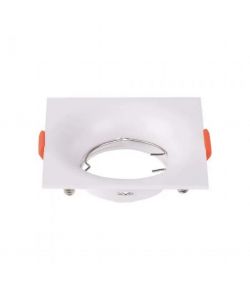 Portafaretto LED da Incasso Quadrato GU10 Colore Bianco