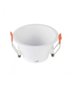 Portafaretto LED da Incasso Rotondo GU10 con Sezione Rotonda Colore Bianco