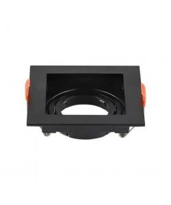 Portafaretto LED da Incasso Quadrato GU10 Colore Nero