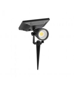 Faretto LED da Giardino con Picchetto Colore Nero Con Pannello Solare 2W 4000K IP65