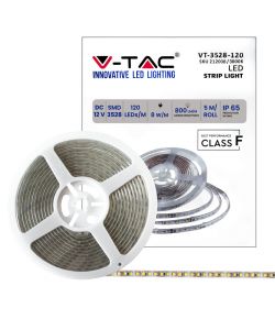 Strip LED SMD 8W/m 5m 120 LED/m 12V 3000K IP65 9.2mm