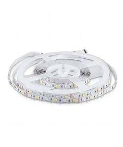 Strip LED SMD5050 8W/m 5m 60 LED/m 12V RGB + 6500K IP20 10mm