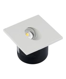 Faretto LED Segnapasso Quadrato Montaggio a Incasso 3W Colore Bianco 4000K IP20