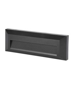 Faretto LED Segnapasso Rettangolare Montaggio a Plafone 3W 110LM/W Colore Nero 4000K IP65