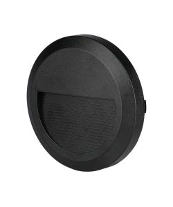 Faretto LED Segnapasso Rotondo Montaggio a Plafone 2W Colore Nero 4000K IP65