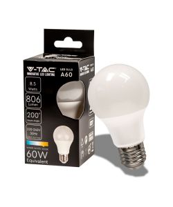 V-TAC Lampadina LED - Bianco Caldo - E27 8.5W A60