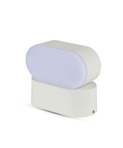 Lampada LED da Muro Ovale 6W 110LM/W Colore Bianco con Testa Ruotabile 4000K IP65