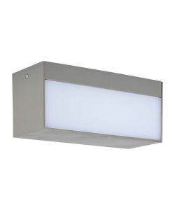 Lampada LED da Muro Rettangolare 12W Doppio Fascio Luminoso Colore Grigio 4200K IP65