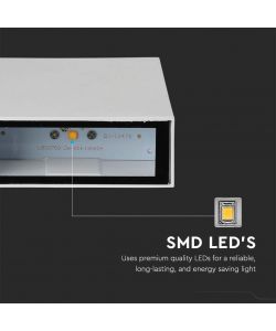 V-TAC Lampada LED da Muro Rettangolare 4W Colore Bianco 6500K IP65