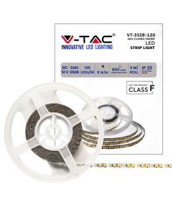Strip LED SMD3528 8W/m 5m 12V 6500K IP20 8mm