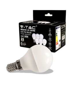 Lampadina LED E14 4,5W P45 3000K(Box 6 pezzi)