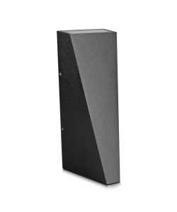 Lampada LED da Muro 6W 110LM/W Doppio Fascio Luminoso Colore Nero 3000K IP65