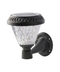 Lampada LED Solare da muro 0.8W a Cono con Telecomando Colore Nero 3in1 IP44