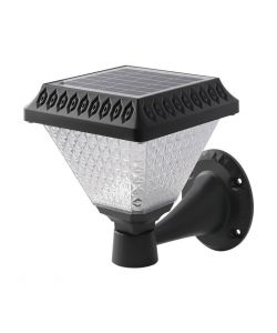 Lampada LED Solare da muro 0.8W a Piramide con Telecomando Colore Nero 3in1 IP44