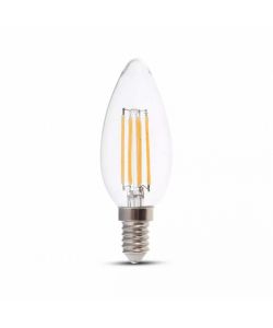 Lampadina LED Bulb E14 6W 130LM/W Candela Filamento 6400K