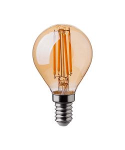 Lampadina LED E14 4W P45 Filamento Ambrato 2200K