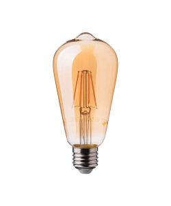 Lampadina LED E27 6W ST64 Filamento Ambrato 2200K